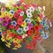 Artificial Flowers Outdoors Spring Faux Flowers UV Resistant Fake Flowers Daisy Plastic Greenery Plnats Outside Bulk for Garden Hanging Planter Patio Porch Home Decor, 12 Bundles (Multicolor)